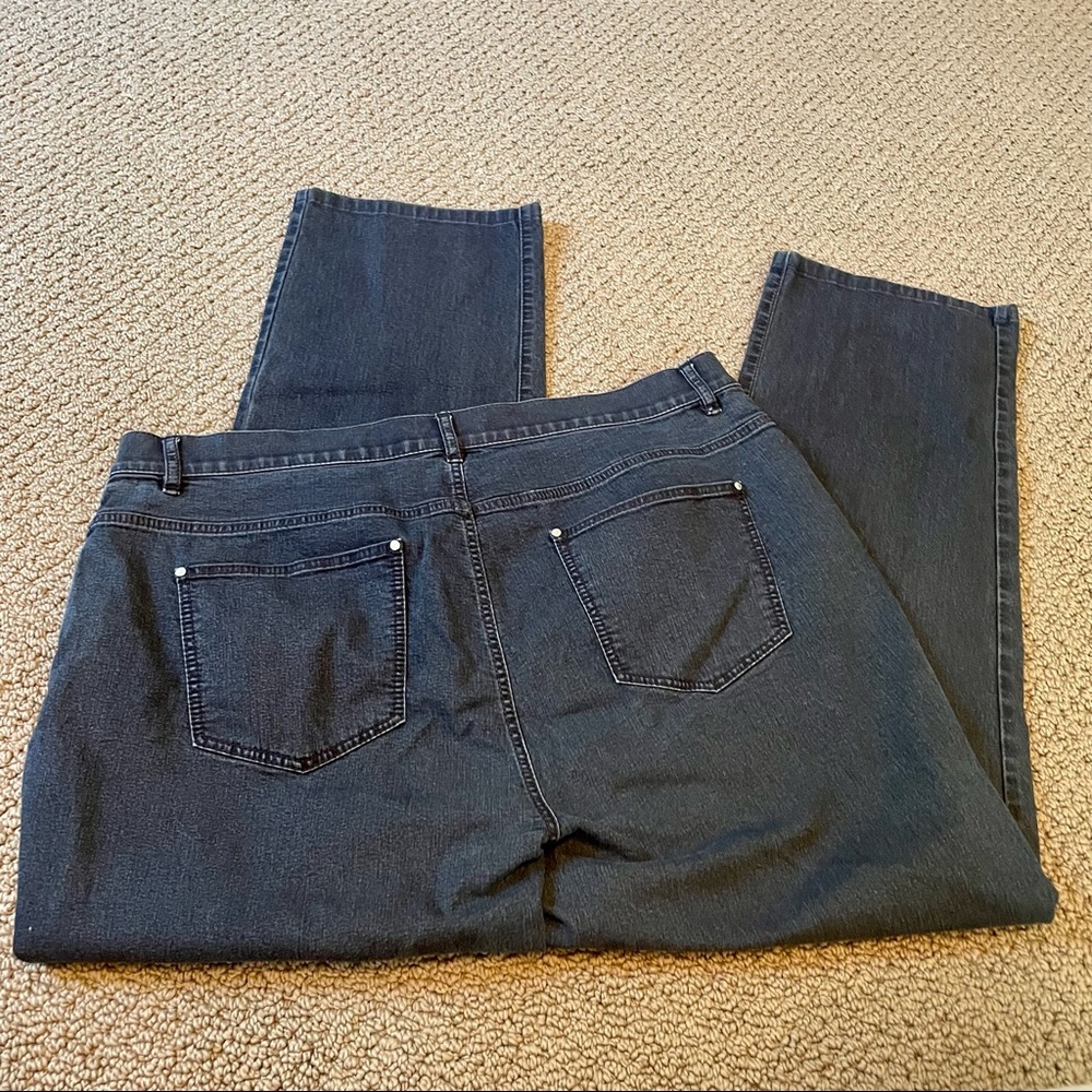 Lafayette 148 NY Thompson High Rise Dark Wash Stretch Denim Blue Jean Women’s 14 - Picture 3 of 15